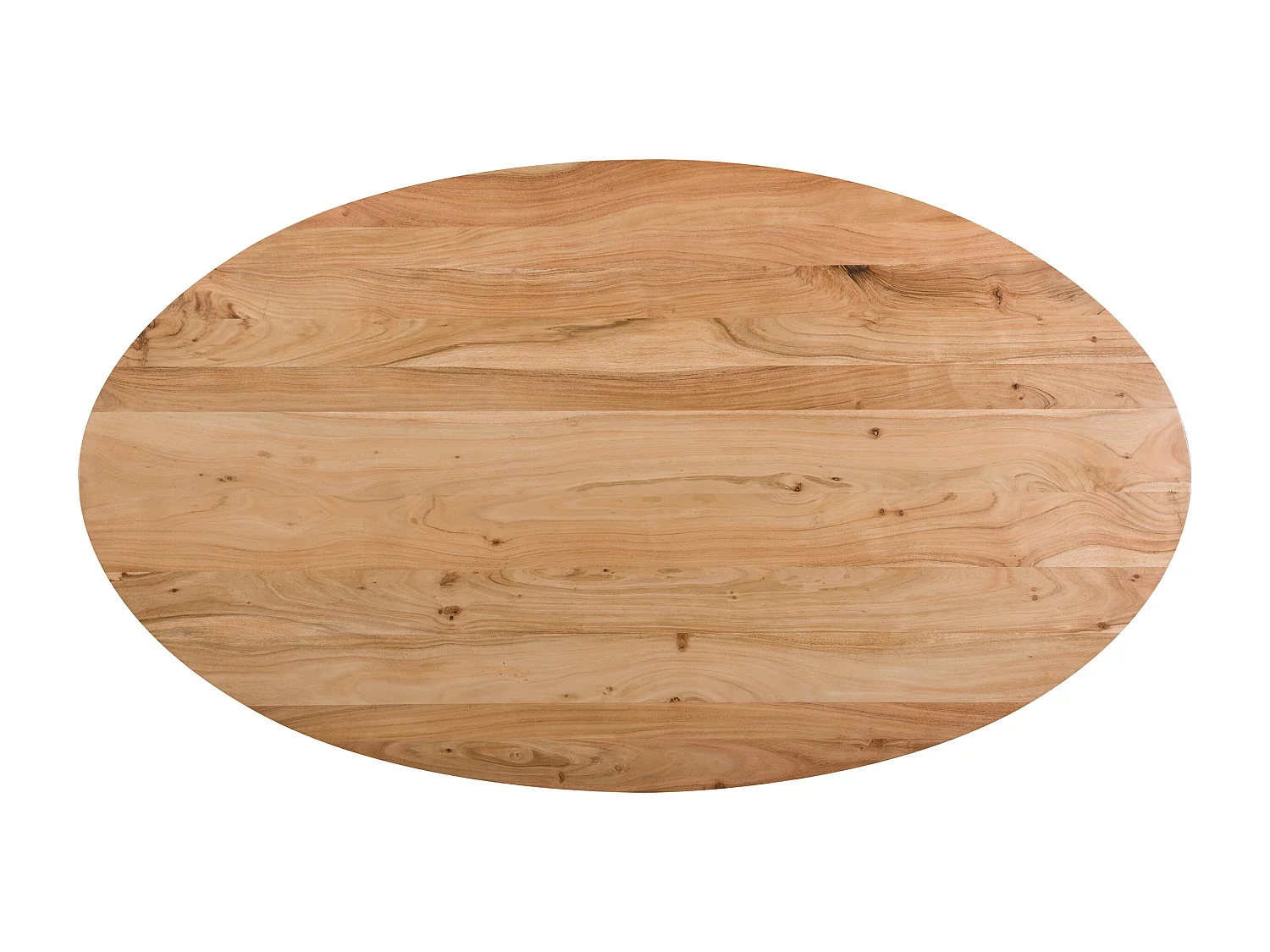 Table ovale 8 personnes en bois d'acacia et pieds en métal 200 cm - Matara