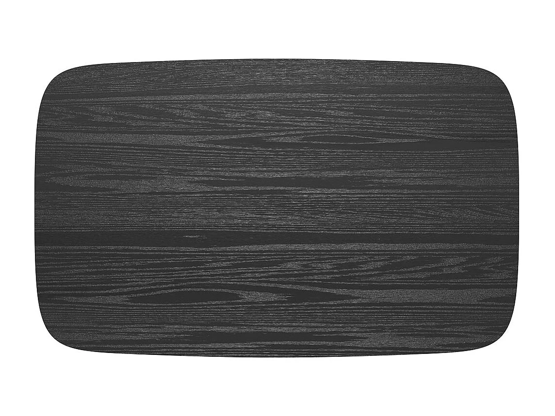 Mesa rectangular para 4 personas en madera negra 120 cm - Oman