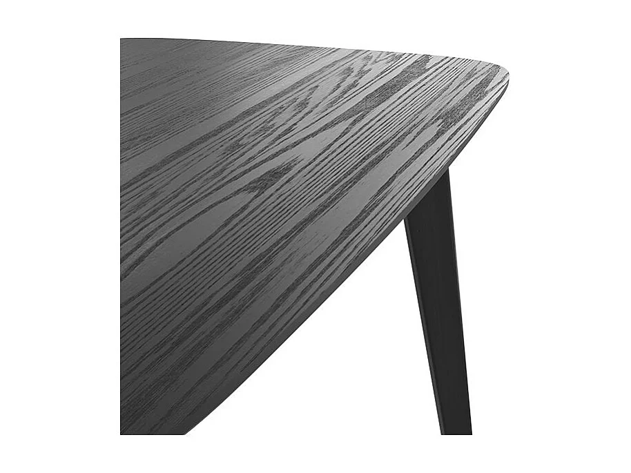 Mesa rectangular para 4 personas en madera negra 120 cm - Oman