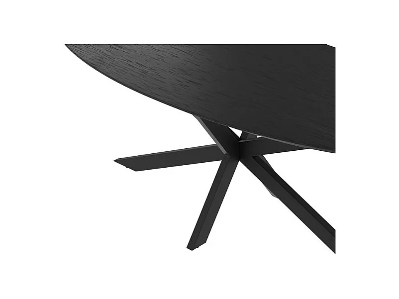 Mesa ovalada para 8 personas en madera negra 240 cm - Sparo