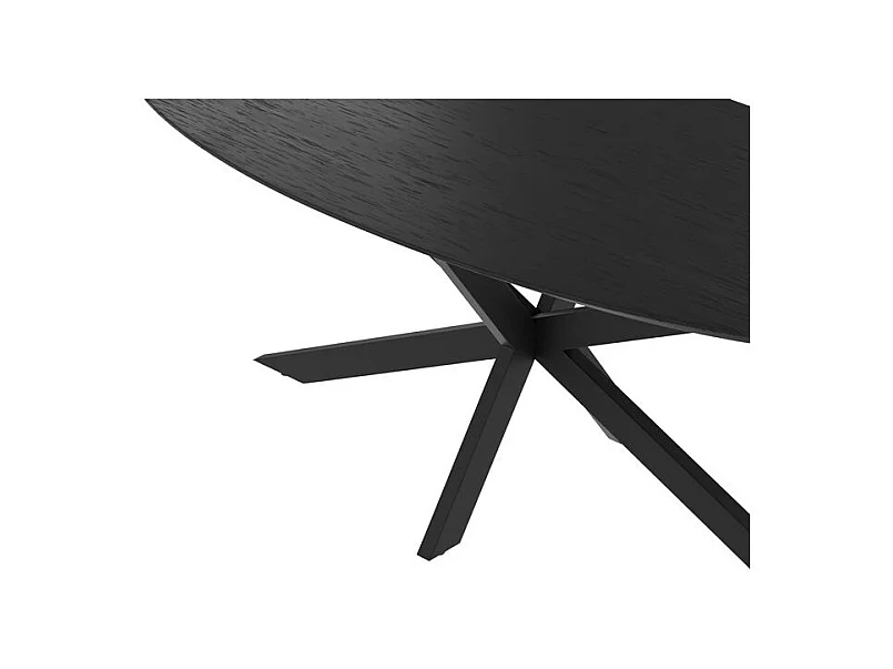 Mesa ovalada para 8 personas en madera negra 240 cm - Sparo