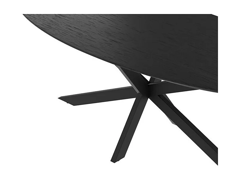 Mesa ovalada para 8 personas en madera negra 240 cm - Sparo