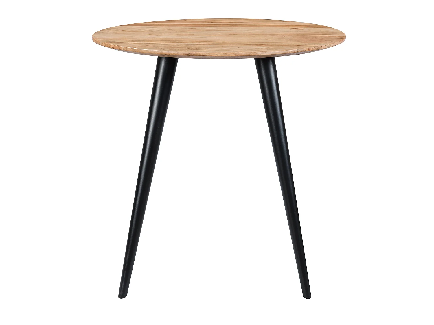 Tavolo rotondo 2 persone in acacia con gambe in metallo D80 cm - Modasa