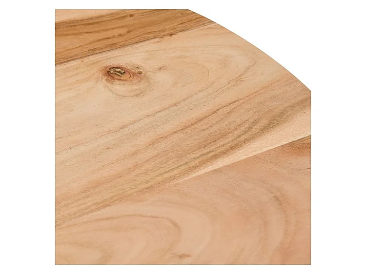 Tavolo rotondo 2 persone in acacia con gambe in metallo D80 cm - Modasa