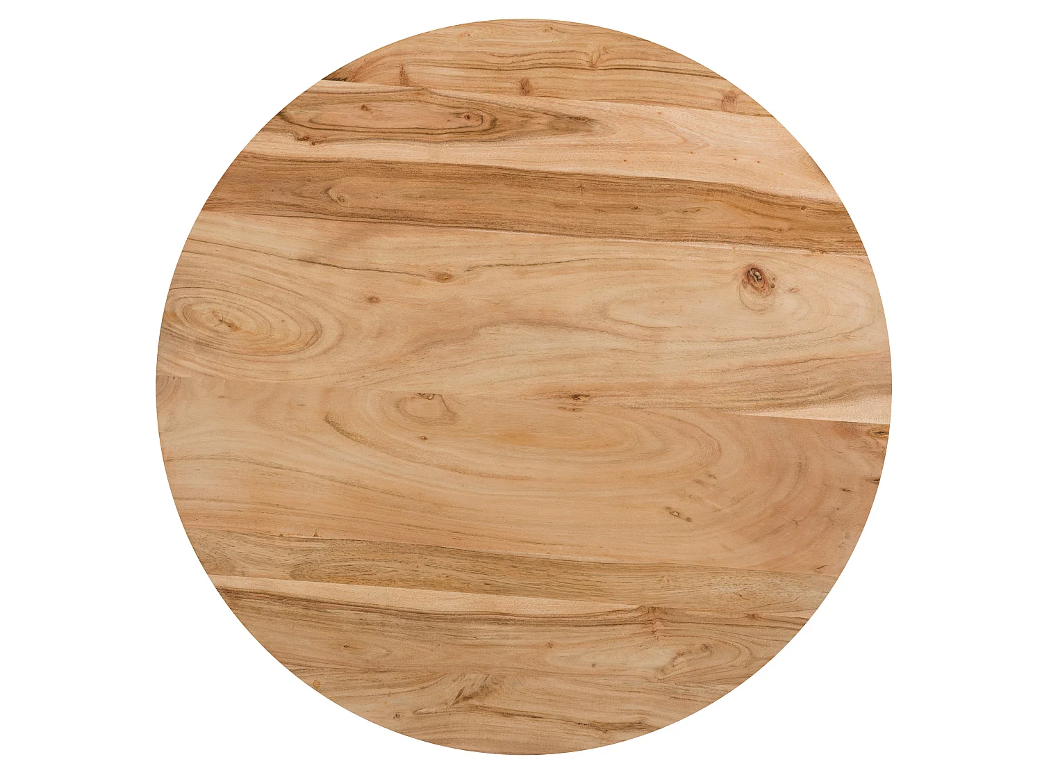 Tavolo rotondo 2 persone in acacia con gambe in metallo D80 cm - Modasa