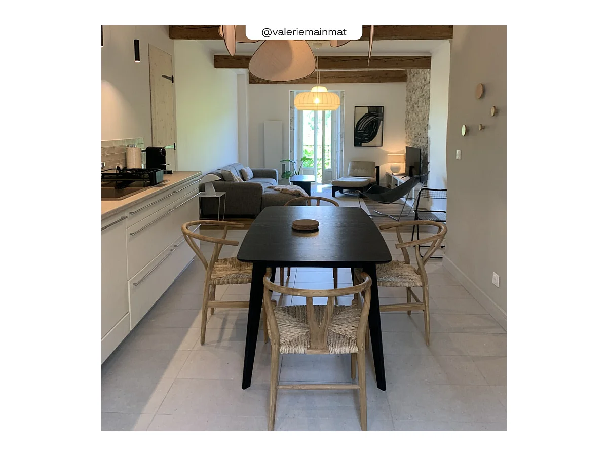 Tavolo per 6-8 persone, allungabile, legno scuro 150/180cm - Oman