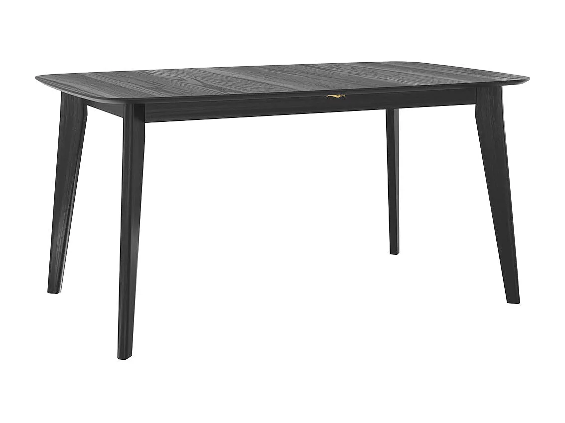 Table rectangulaire 4/6 personnes extensible en bois noir 150/180 cm - Oman