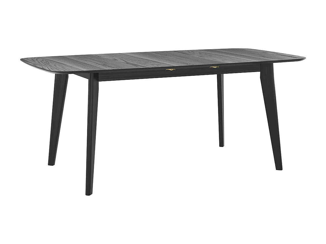 Table rectangulaire 4/6 personnes extensible en bois noir 150/180 cm - Oman