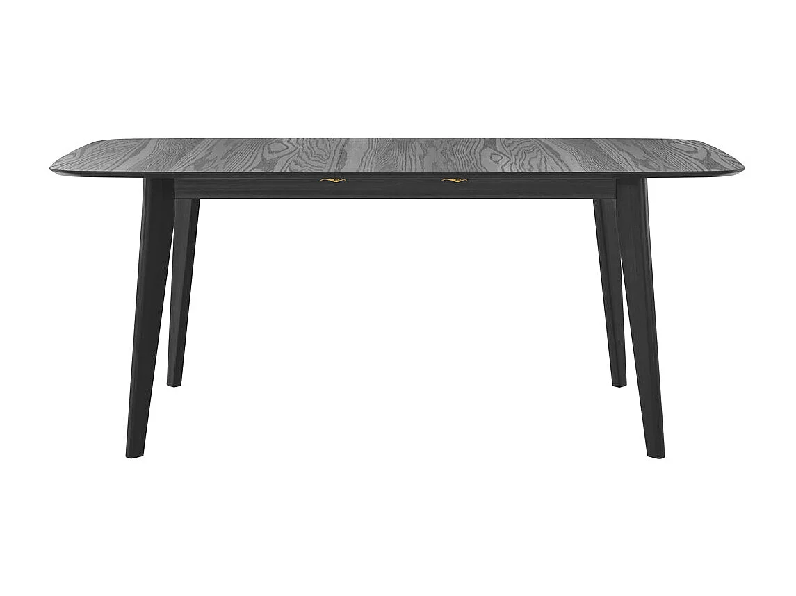 Table rectangulaire 4/6 personnes extensible en bois noir 150/180 cm - Oman