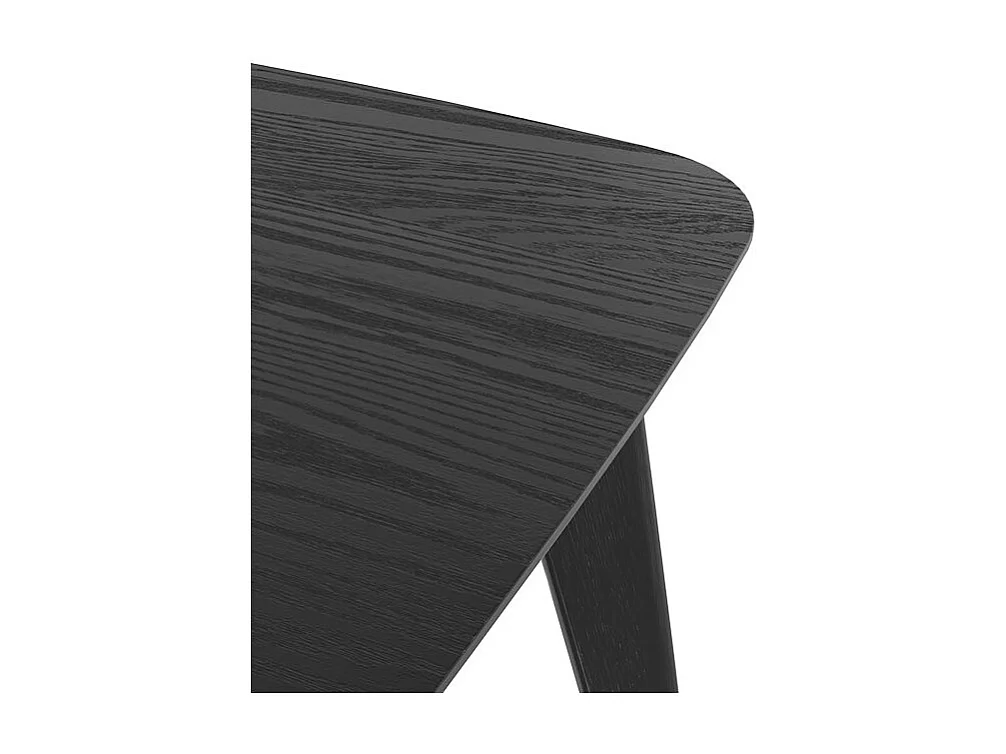 Table rectangulaire 4/6 personnes extensible en bois noir 150/180 cm - Oman