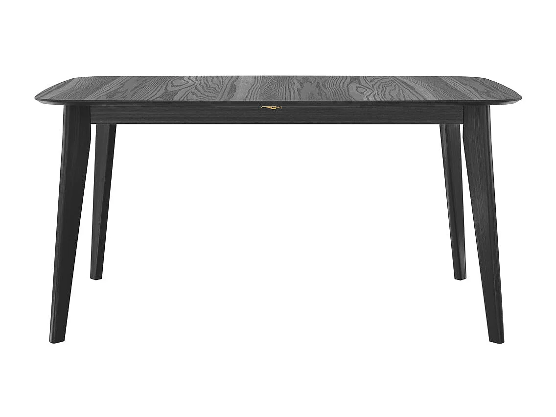 Table rectangulaire 4/6 personnes extensible en bois noir 150/180 cm - Oman