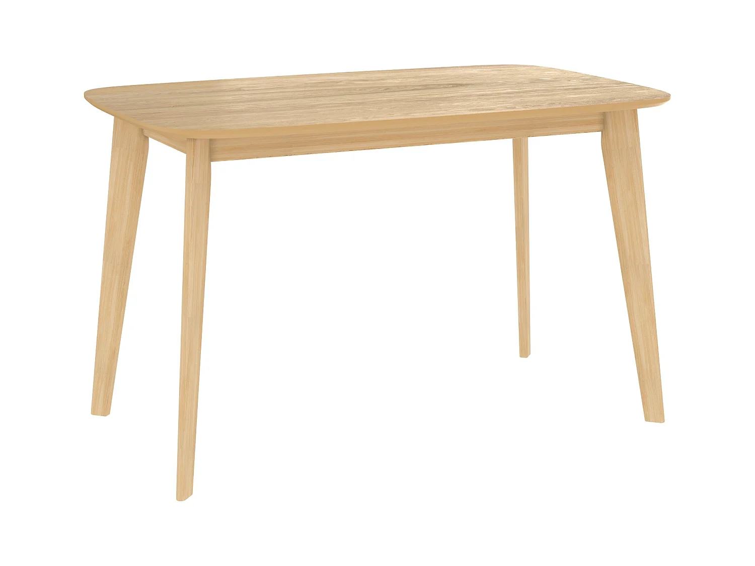 Mesa de comedor rectangular de madera clara, 4 personas - Oman
