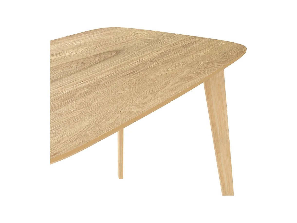 Mesa de comedor rectangular de madera clara, 4 personas - Oman
