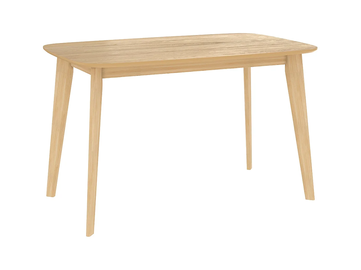 Mesa de comedor rectangular de madera clara, 4 personas - Oman