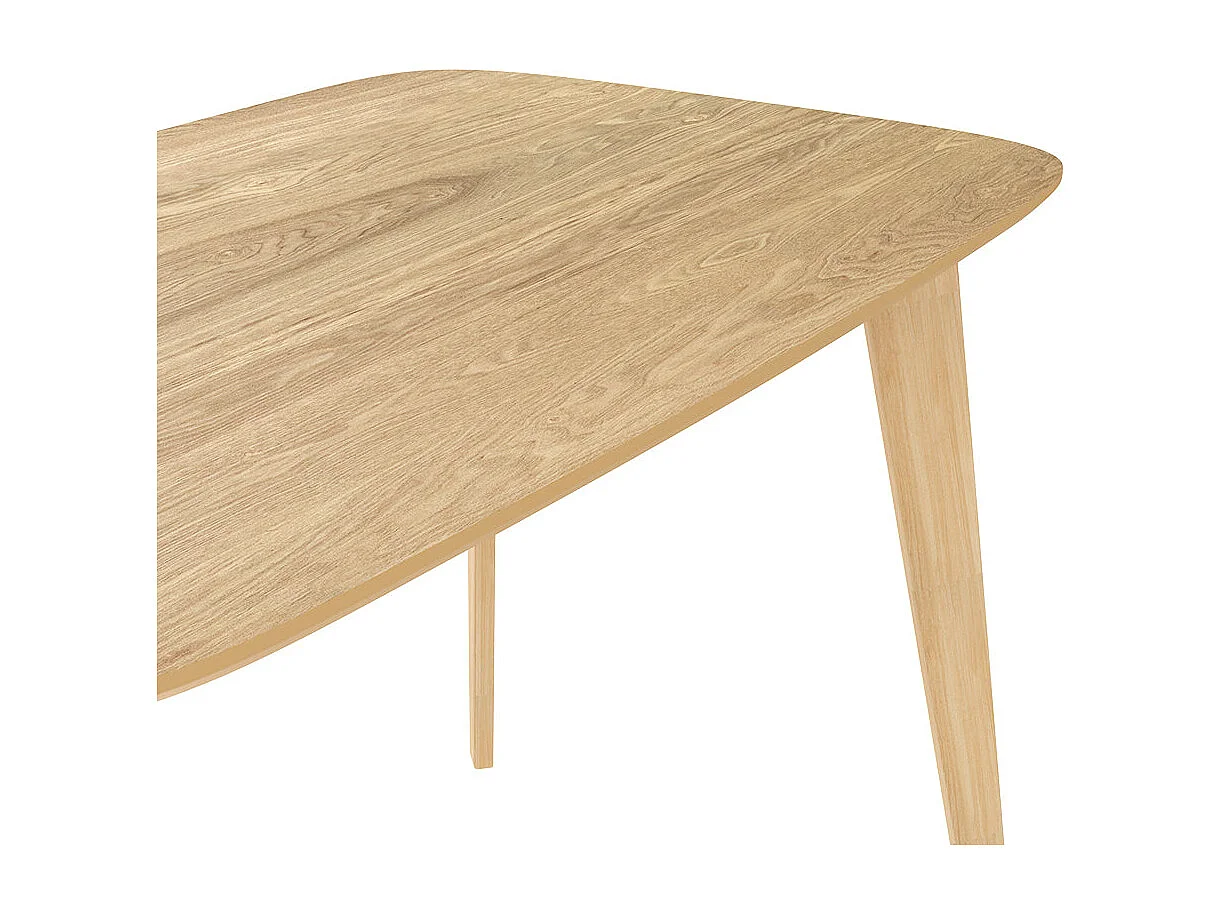 Table rectangulaire 4 personnes en bois clair 120 cm - Oman