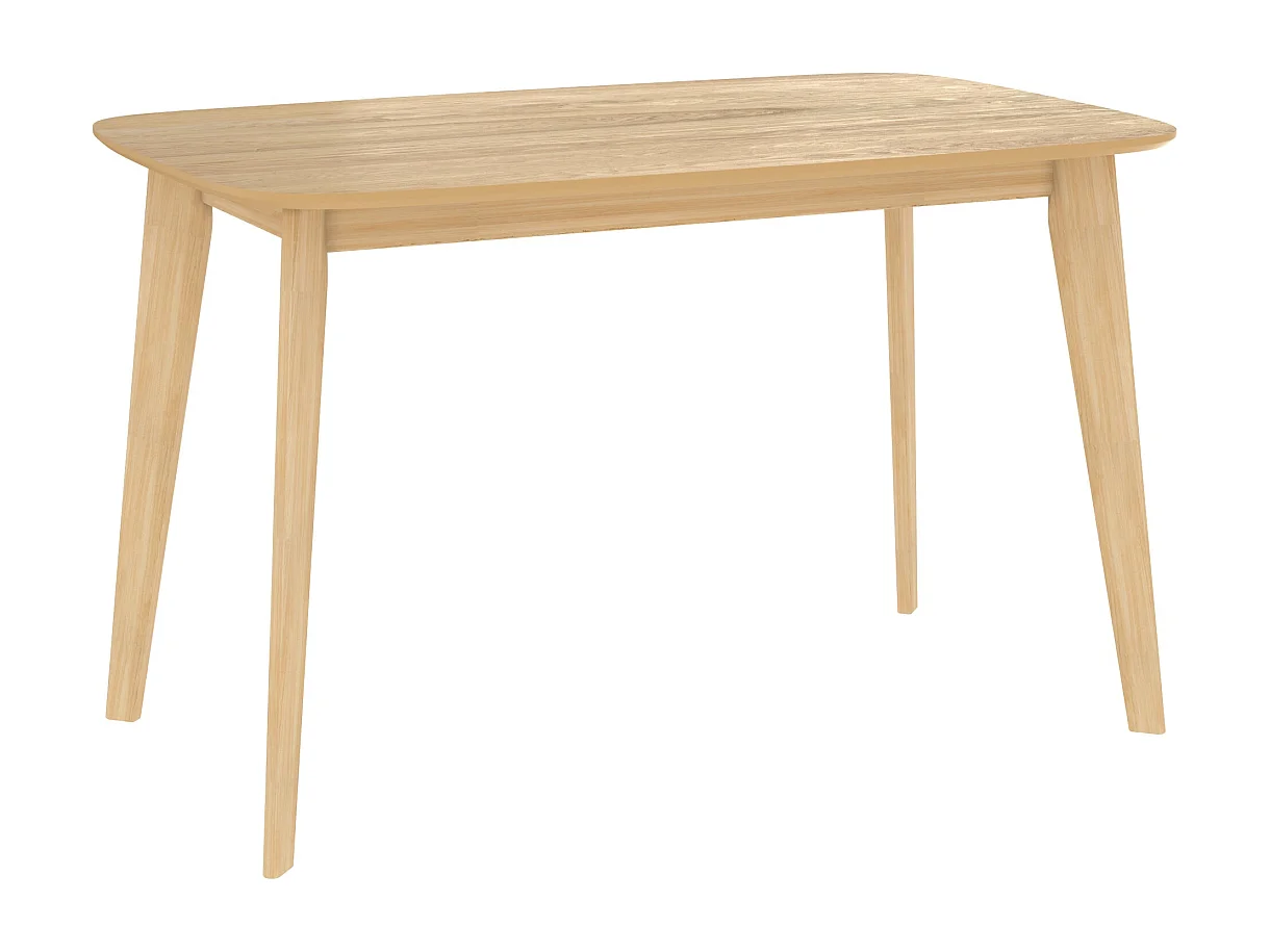 Table rectangulaire 4 personnes en bois clair 120 cm - Oman