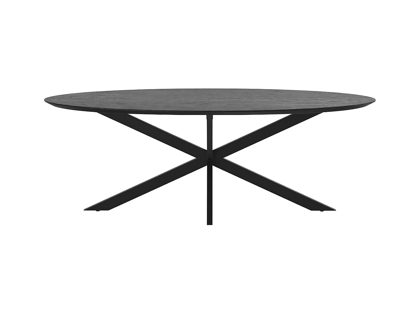 Mesa ovalada 6-8 personas en madera negra 220 cm - Sparo