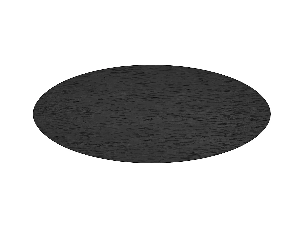Table ovale 8 personnes en bois de teck recyclé noir 220 cm - Sparo
