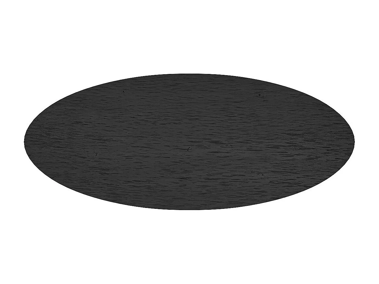 Table ovale 8 personnes en bois de teck recyclé noir 220 cm - Sparo