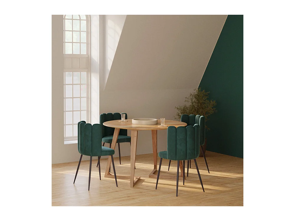 Tavolo rotondo in legno di acacia 4 persone 115 cm - Iguana