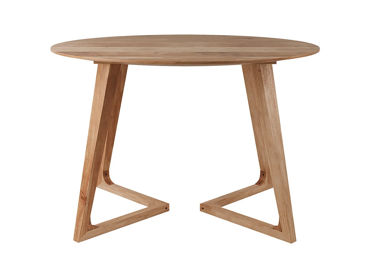 Tavolo rotondo in legno di acacia 4 persone 115 cm - Iguana