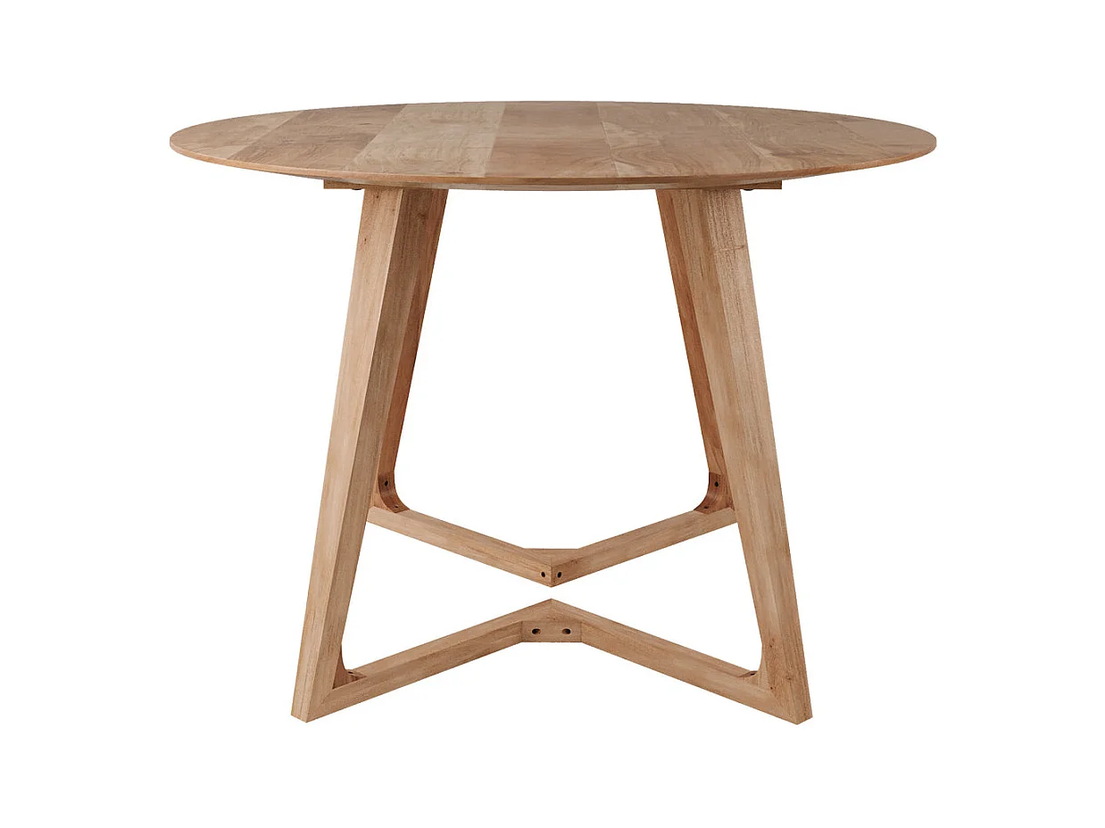 Tavolo rotondo in legno di acacia 4 persone 115 cm - Iguana