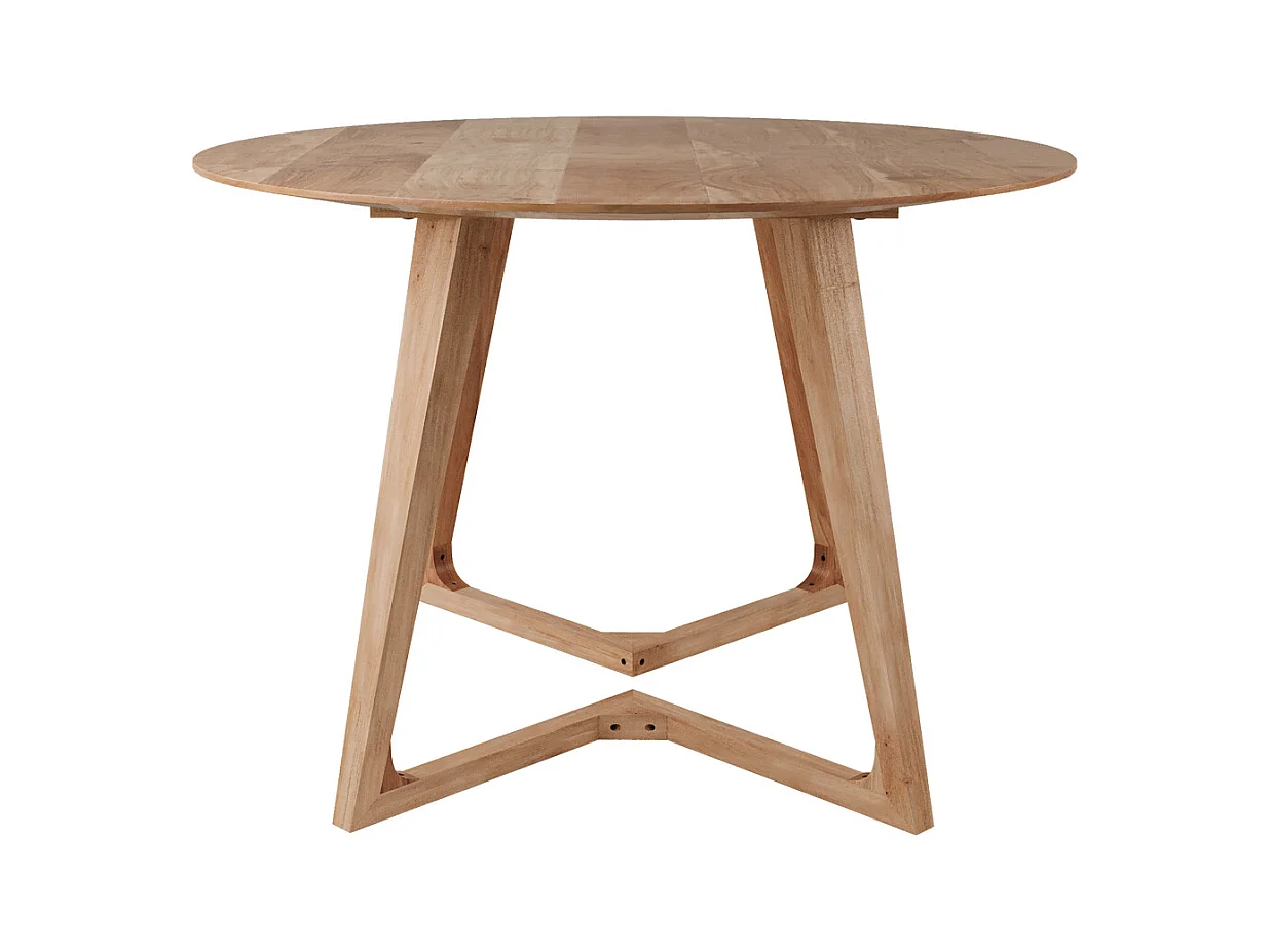 Tavolo rotondo in legno di acacia 4 persone 115 cm - Iguana