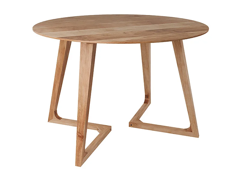 Table ronde 4 personnes en bois d'acacia D115 cm - Iguana