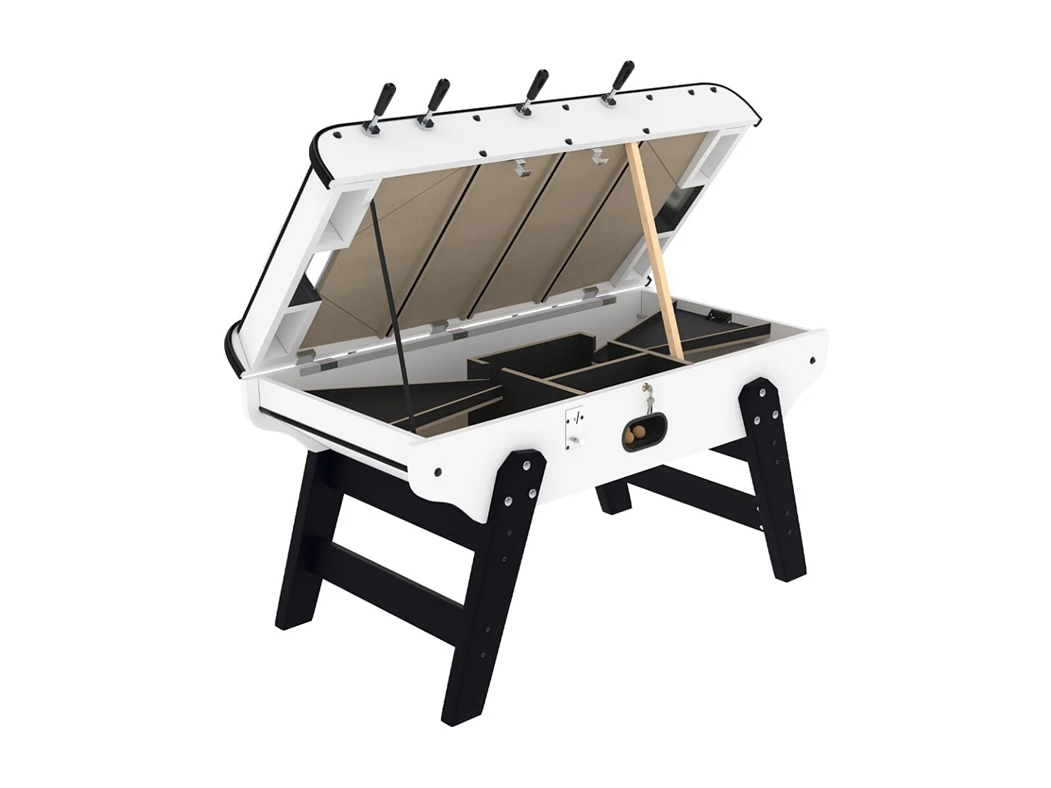 Baby foot blanc avec monnayeur - Bistrot