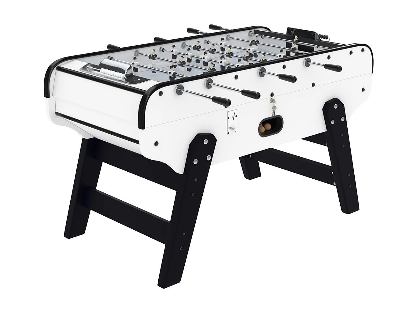 Baby foot blanc avec monnayeur - Bistrot