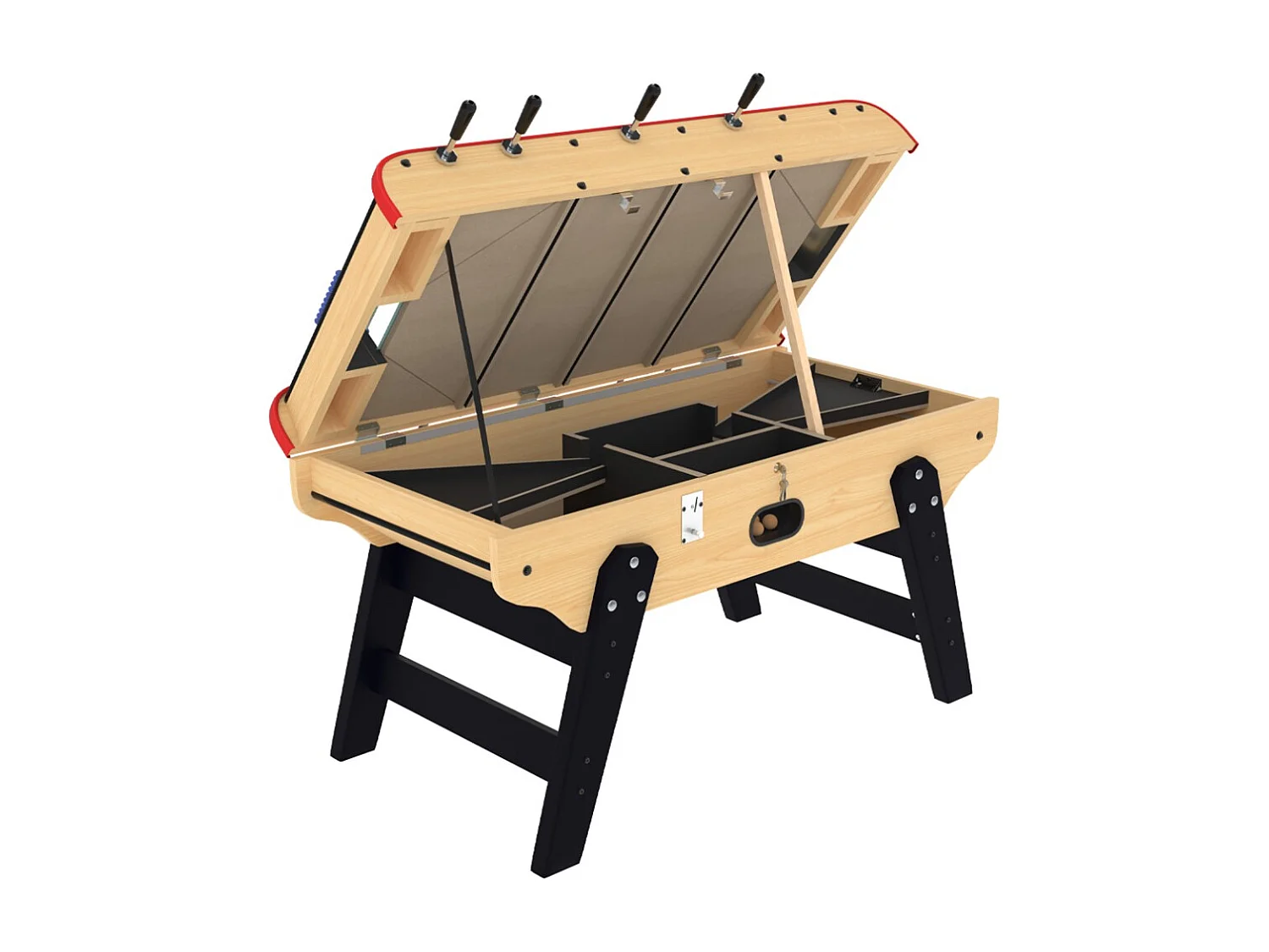 Tavolo biliardino legno chiaro con gettoniera - Bistrot