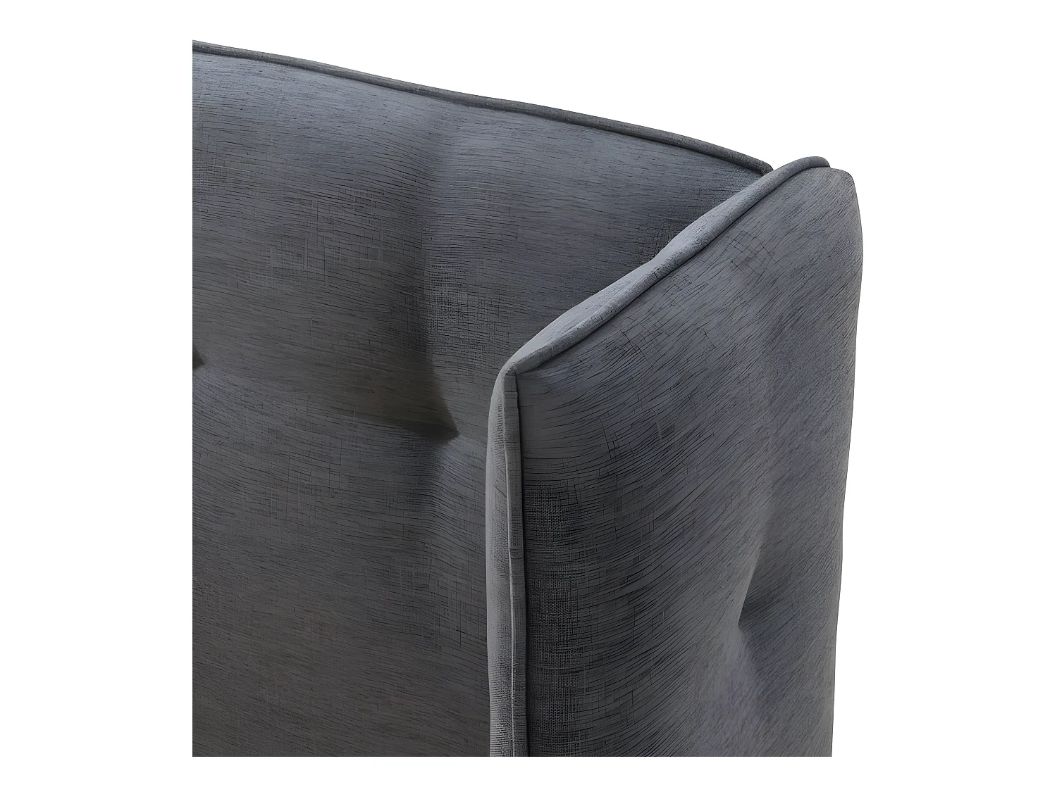 Lit double Loco 140x190 cm en tissu gris foncé