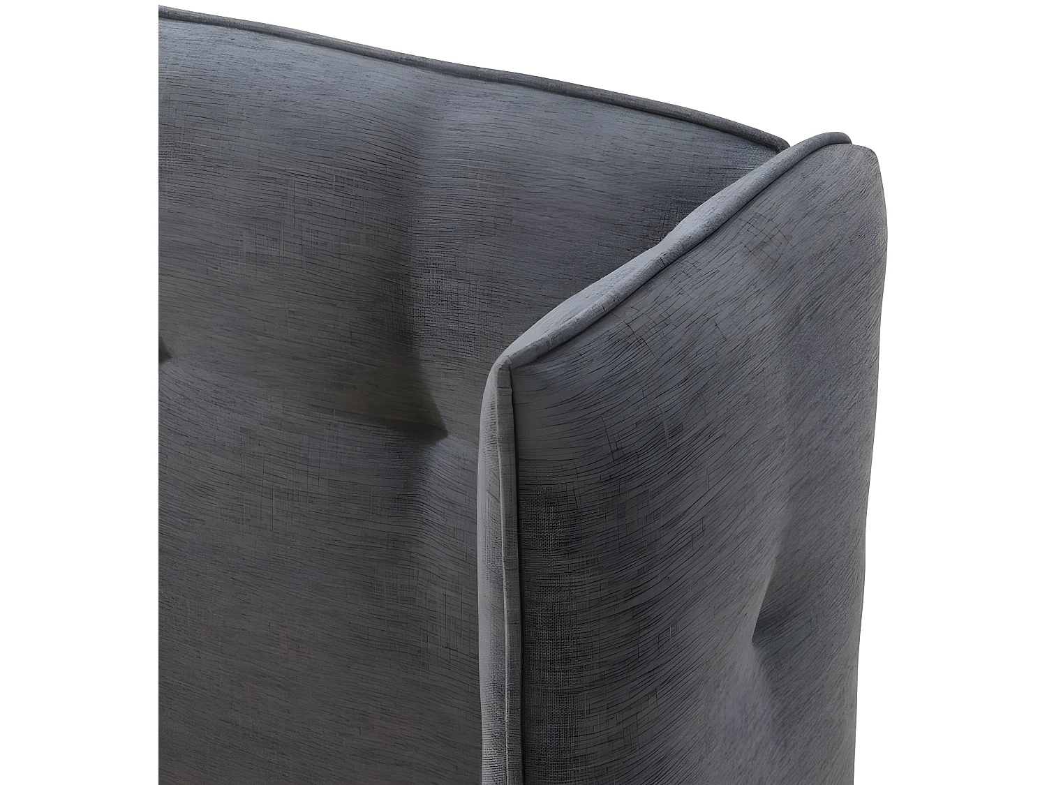 Lit double Loco 140x190 cm en tissu gris foncé