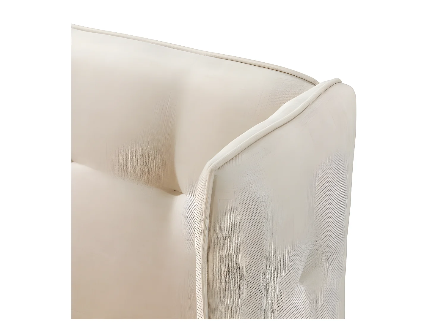 Lit double Loco 140x190 cm en tissu gris/beige