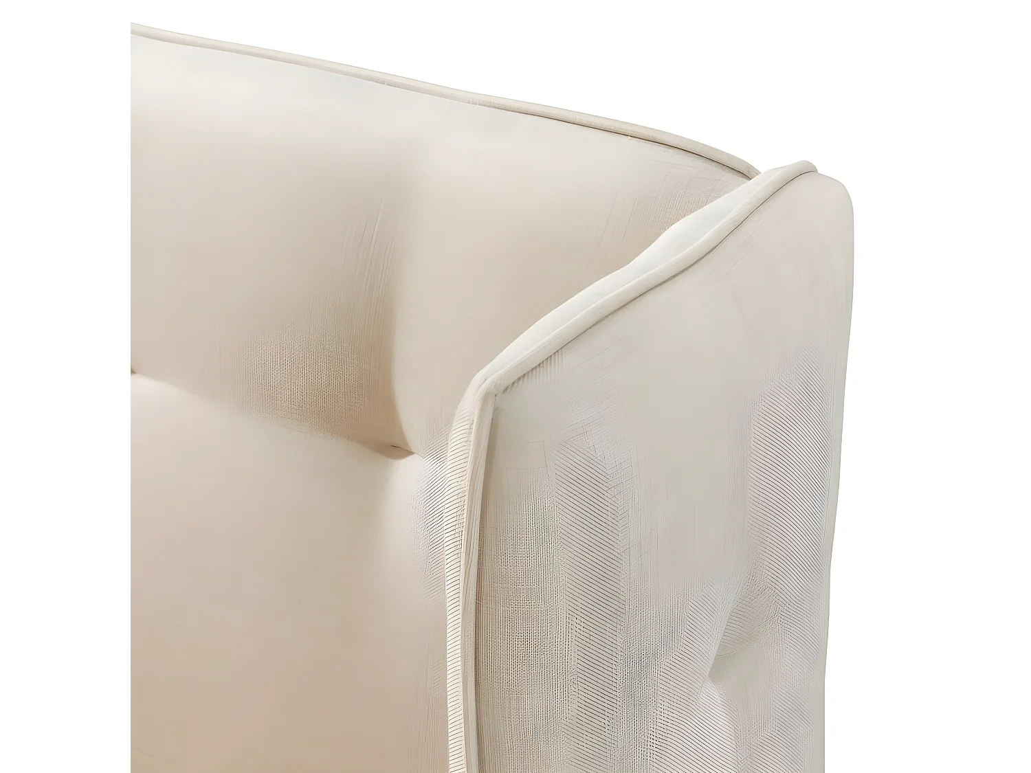 Lit double Loco 140x190 cm en tissu gris/beige