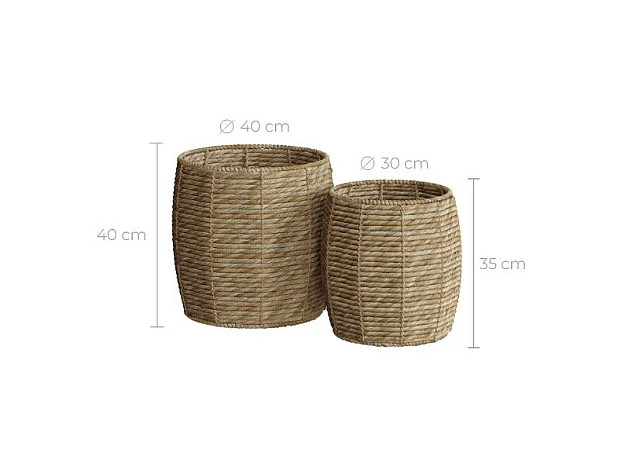 Set de 2 paniers en fibre naturelle - Ezra