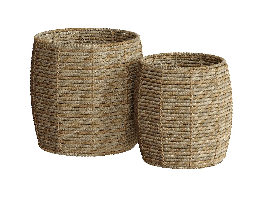 Set de 2 paniers en fibre naturelle - Ezra