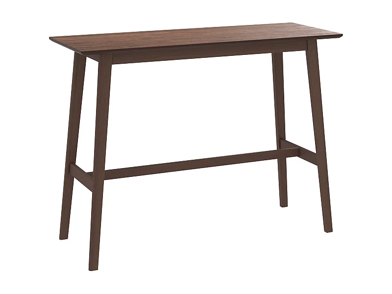 Table de bar rectangulaire 4 personnes en bois foncé 120 cm - Buvette