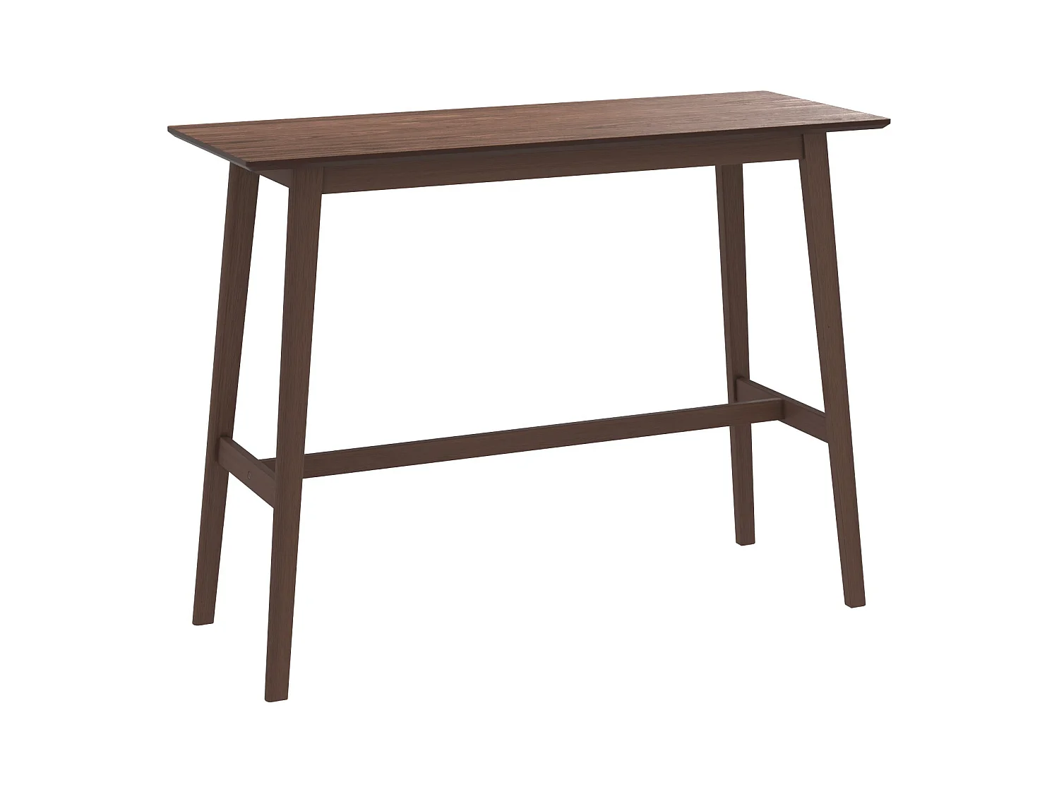 Table de bar rectangulaire 4 personnes en bois foncé 120 cm - Buvette