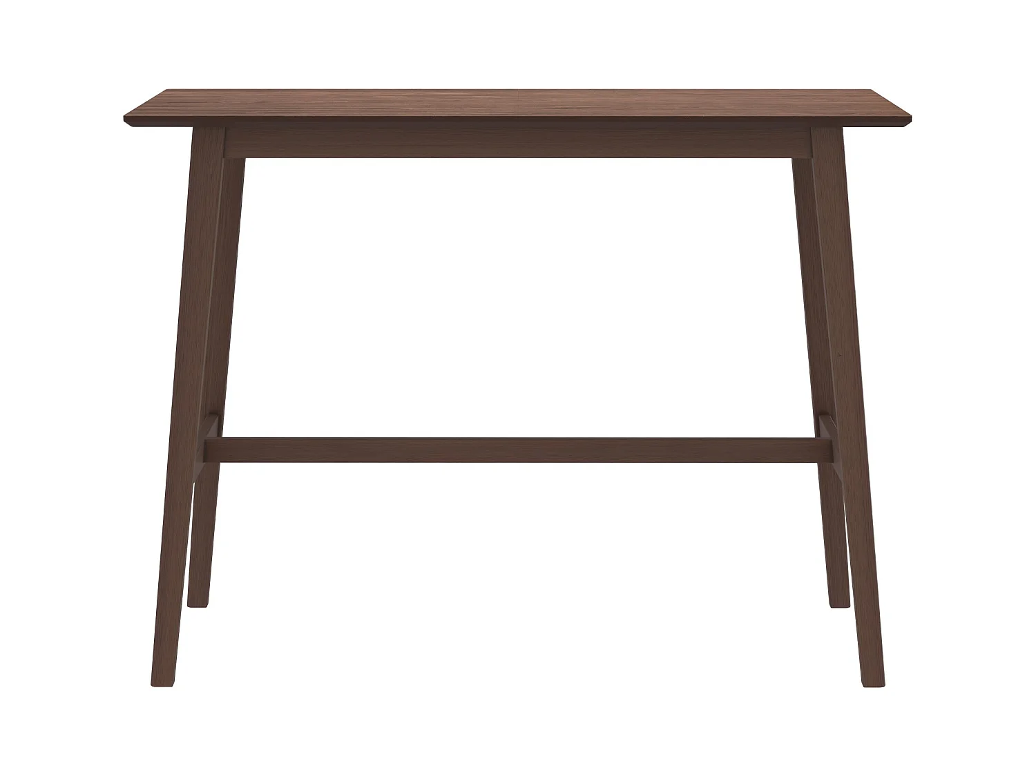Table de bar rectangulaire 4 personnes en bois foncé 120 cm - Buvette