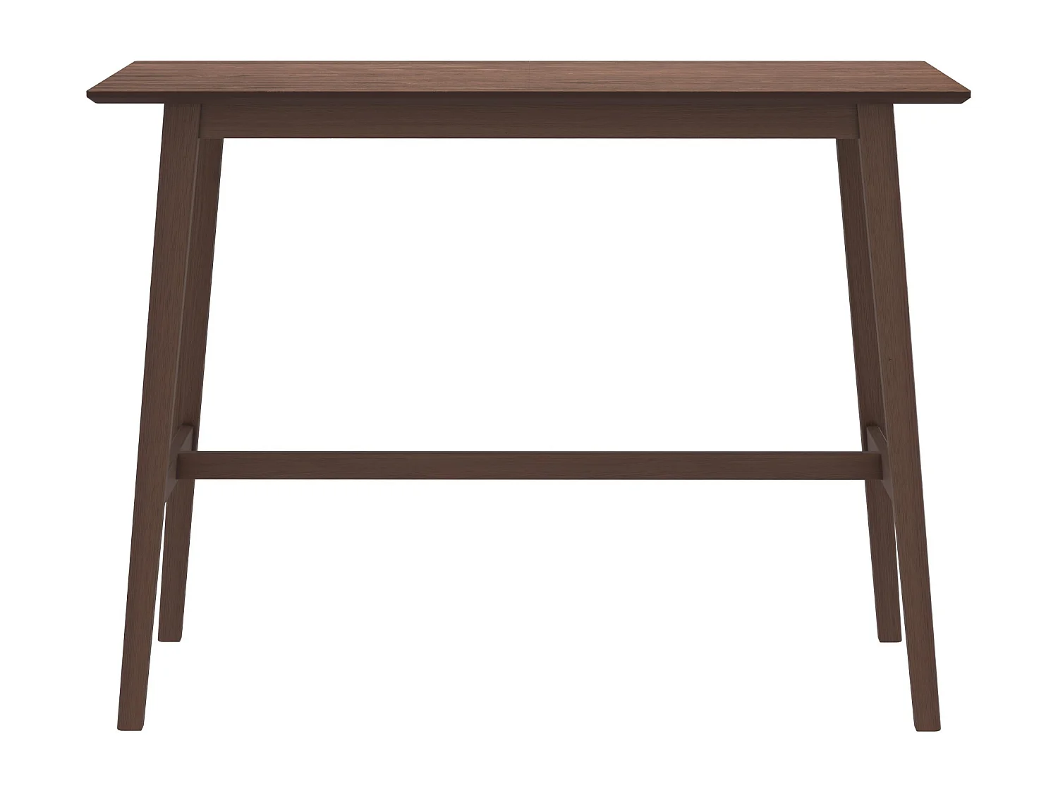 Table de bar rectangulaire 4 personnes en bois foncé 120 cm - Buvette