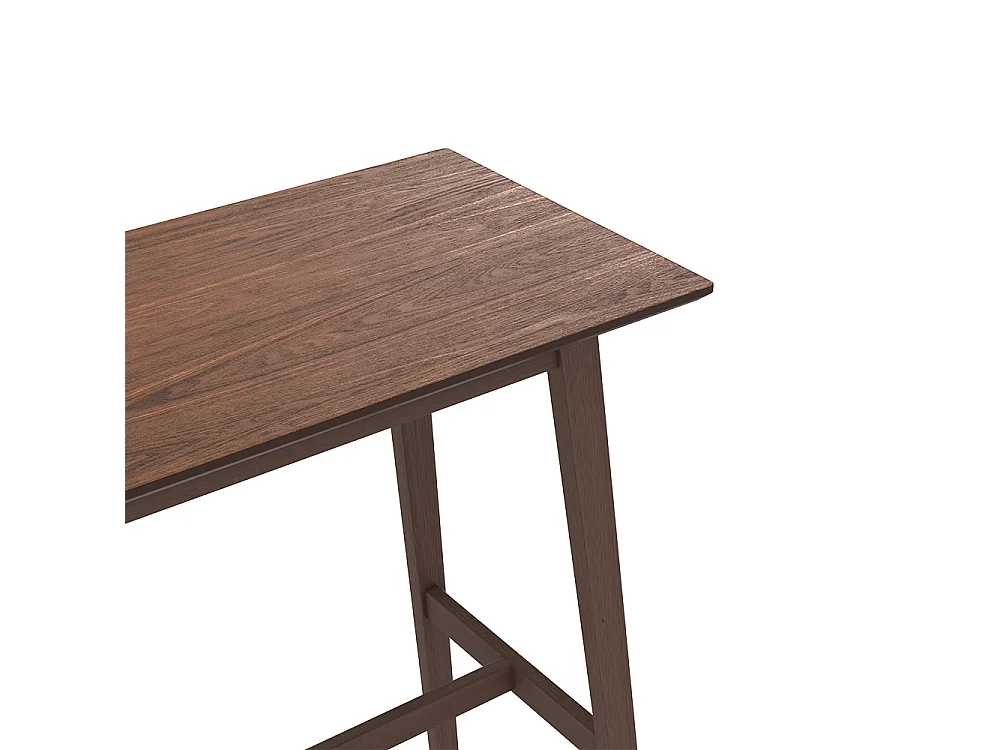 Tavolo da bar rettangolare per 4 persone in legno scuro 120 cm - Buvette