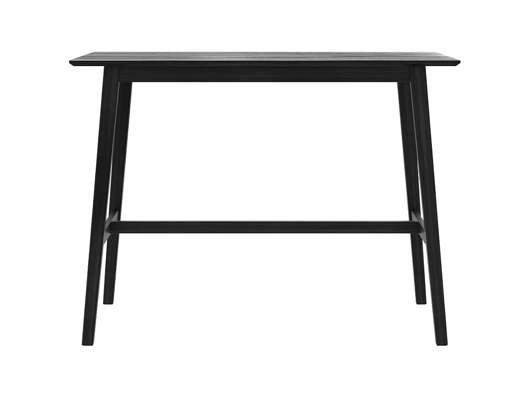 Tavolo bar rettangolare per 4 persone in legno nero 120 cm - Buvette