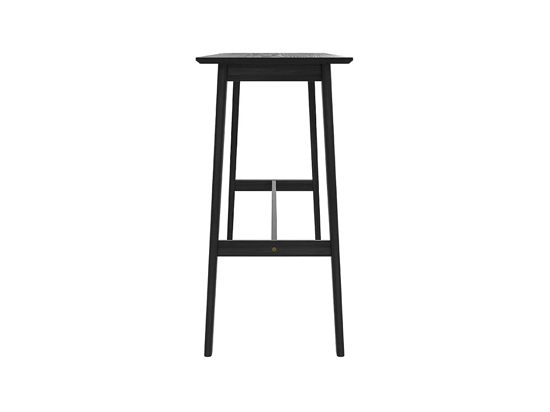 Tavolo bar rettangolare per 4 persone in legno nero 120 cm - Buvette