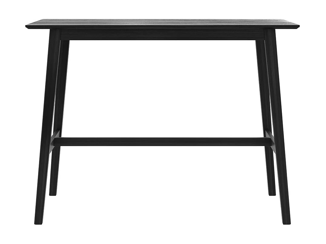 Tavolo bar rettangolare per 4 persone in legno nero 120 cm - Buvette