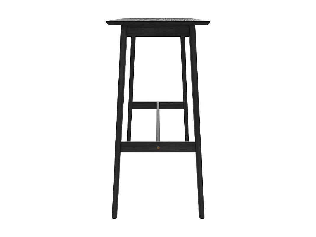 Tavolo bar rettangolare per 4 persone in legno nero 120 cm - Buvette