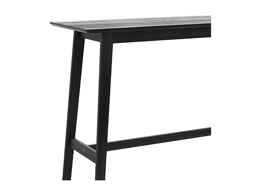 Tavolo bar rettangolare per 4 persone in legno nero 120 cm - Buvette