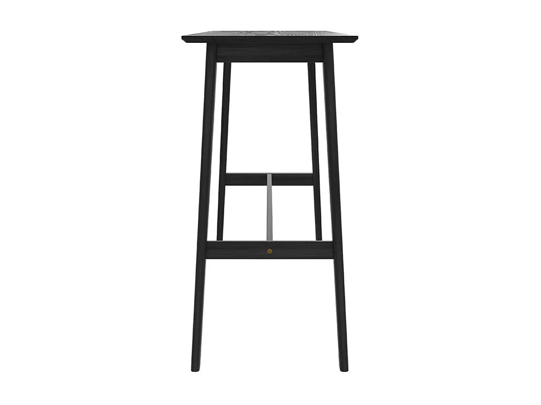 Tavolo bar rettangolare per 4 persone in legno nero 120 cm - Buvette