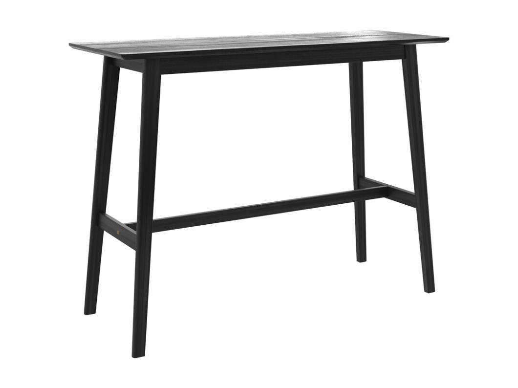 Mesa de bar rectangular para 4 personas en madera negra 120 cm - Buvette