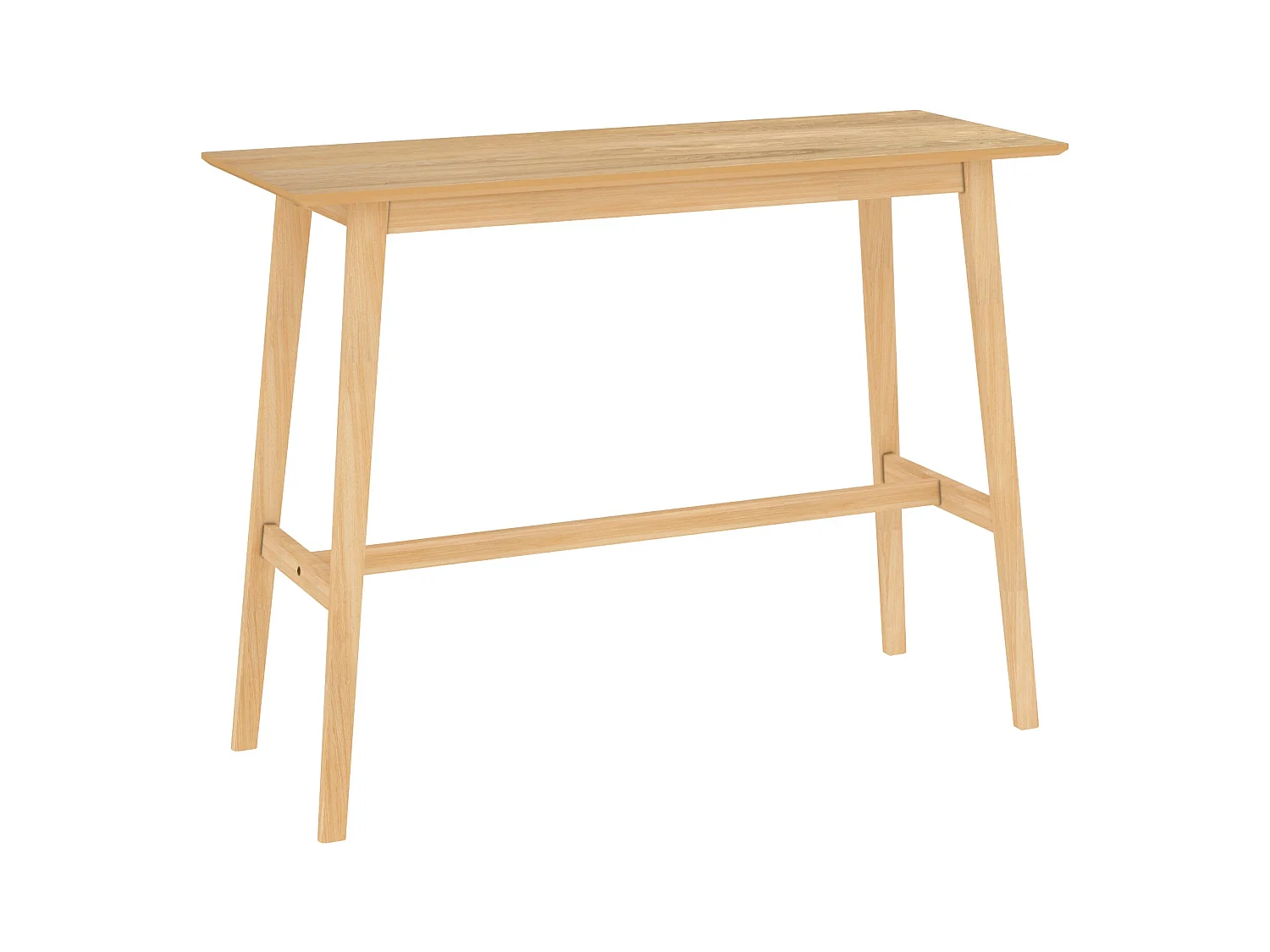 Table de bar rectangulaire 4 personnes en bois clair naturel 120 cm - Buvette